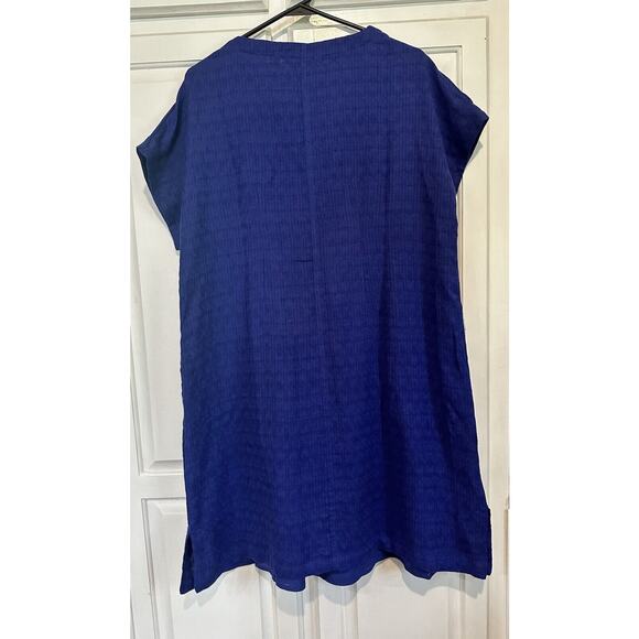 NWT Soft Surroundings Size Medium Remi Linen Blend Gauze Shift Dress Textured - Picture 6 of 14